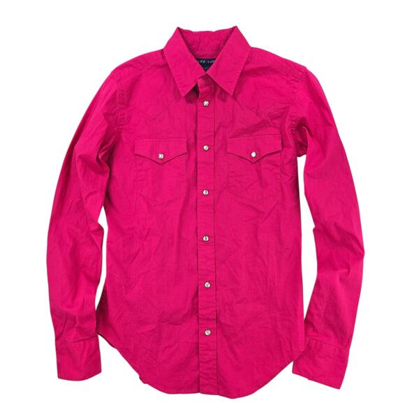 Ralph Lauren Tops - Ralph Lauren | Bright Pink, Western Style Shirt w/Pearl Snaps | Size 2
